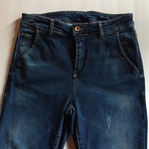 Benetton slim low crotch jeans